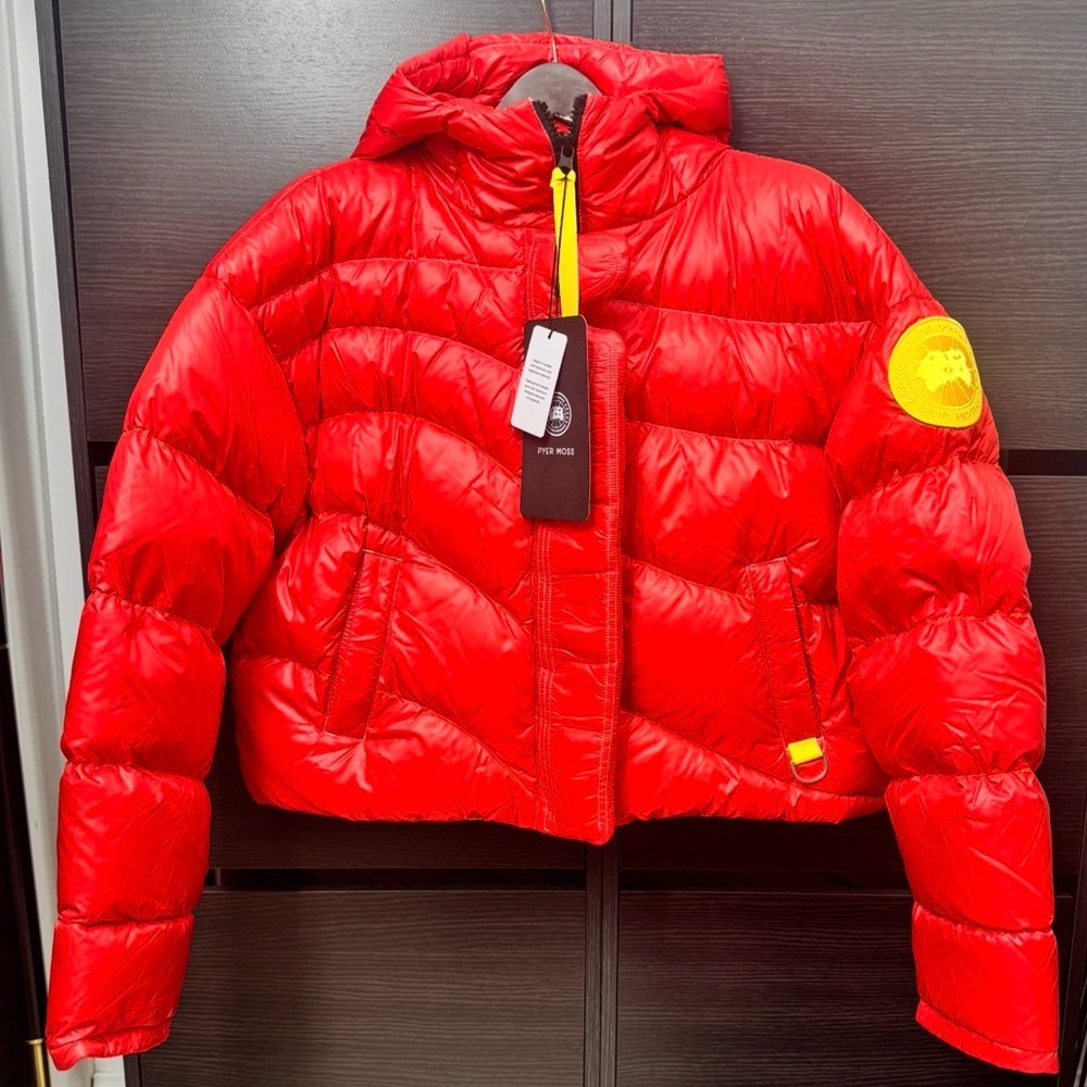 Canada Goose x Pyer Moss Crop Wave Reversible Down Puffer Jacket - Picture 7 of 16